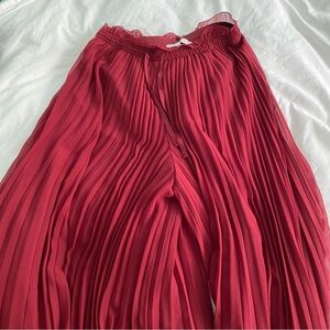 Zara flowy Culotte Pants Size Medium deep red